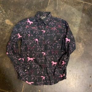 Girls western snap button shirt